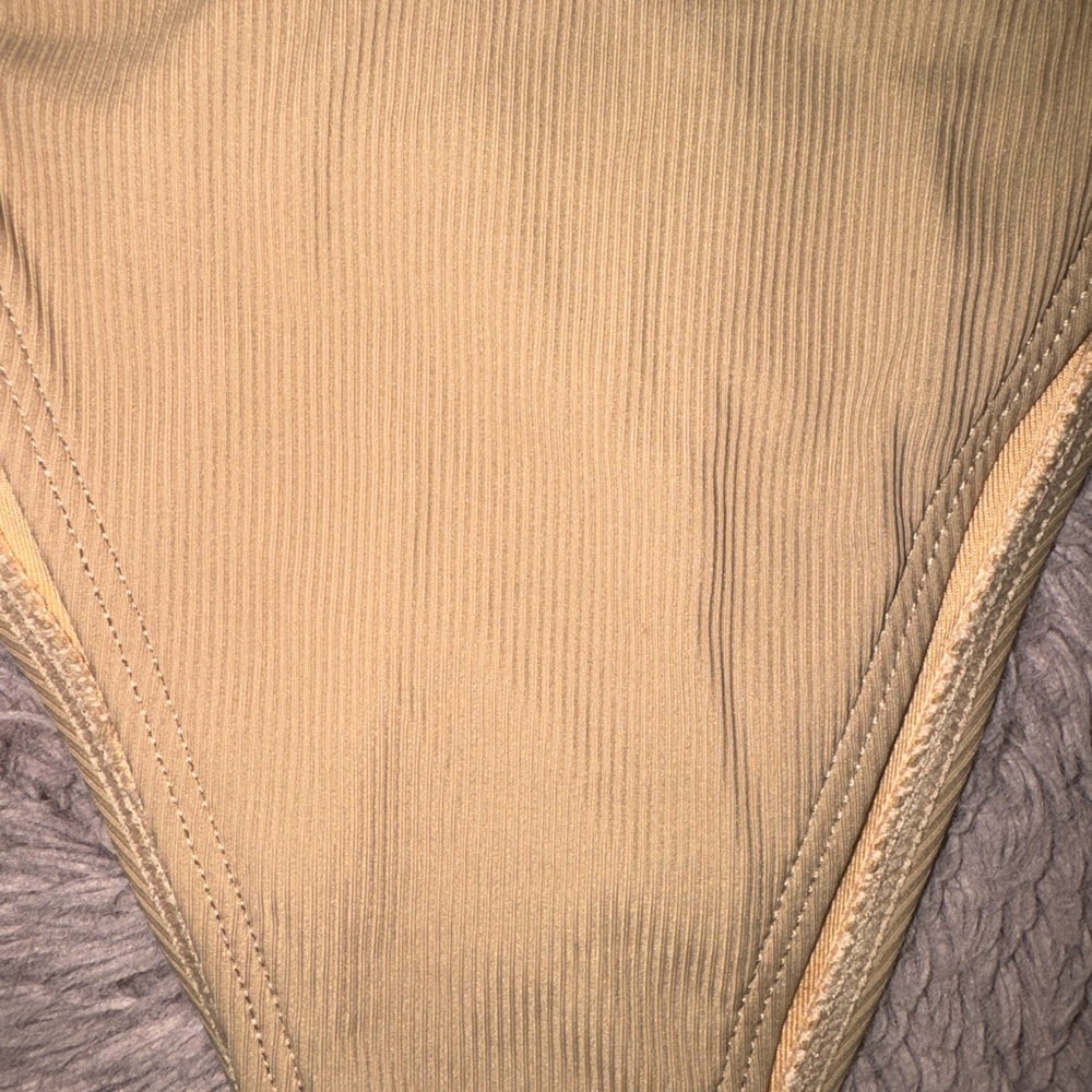 Icon Swim Burnt Orange Rust Camel Brown Bikini Set Ribbed String Swimsuit Medium - Picture 10 of 14